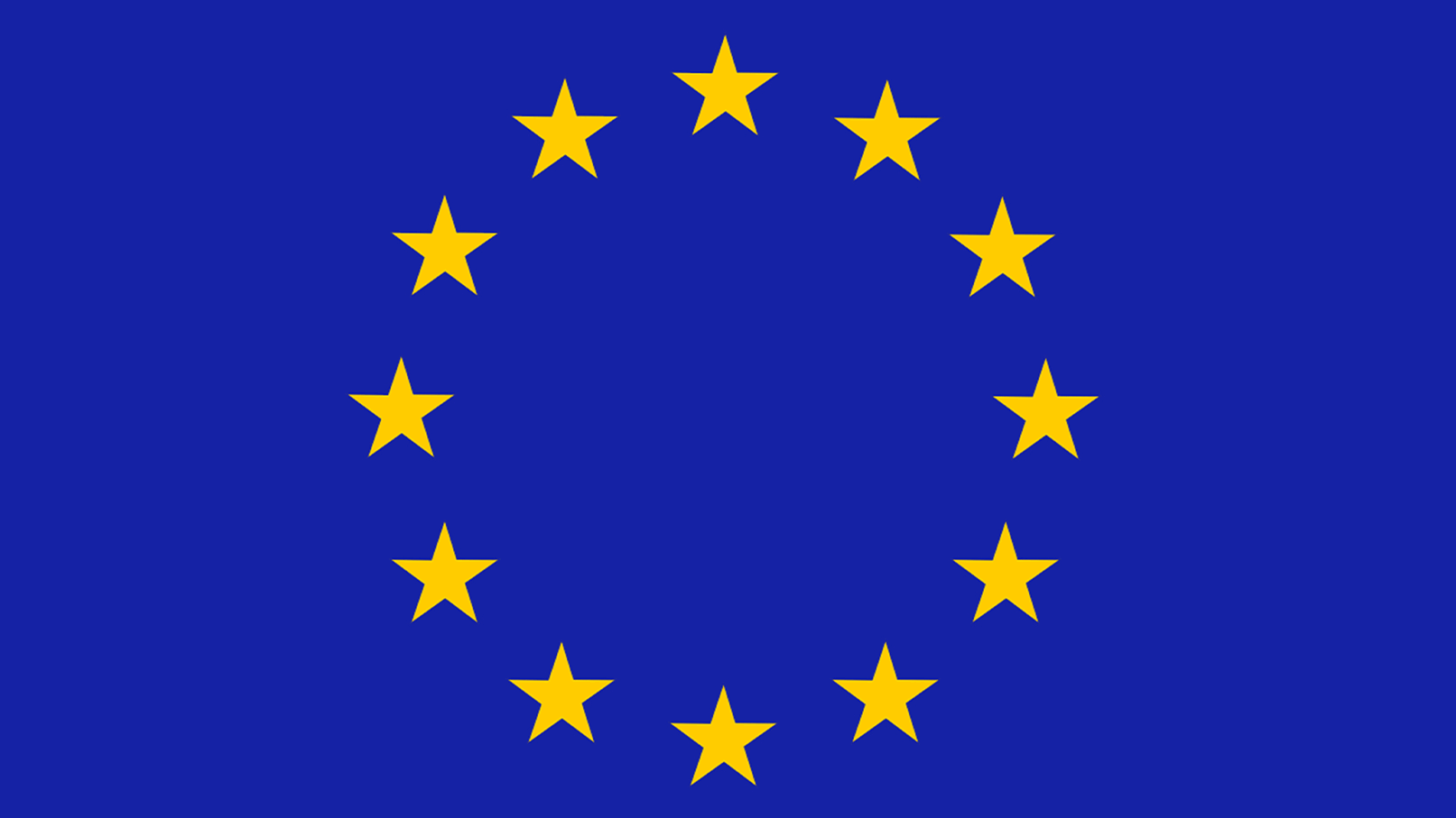 EU Flagge mit blinkendem Stern