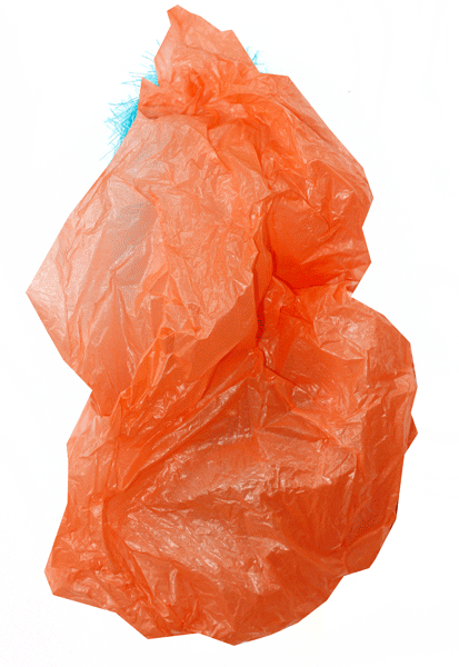 Plüschbakterie frisst Plastiktüte Plüschbakterie frisst Plastiktüte