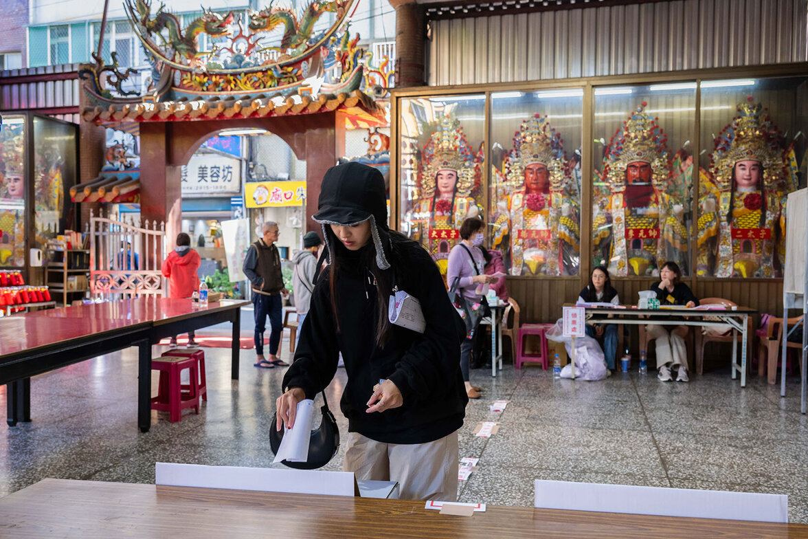 Wahl in Taiwan (Foto: Billy H.C. Kwok/Bloomberg via Getty Images)