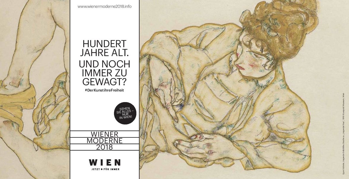 Zensiertes Egon Schiele Plakat (Foto: Wien Tourismus)