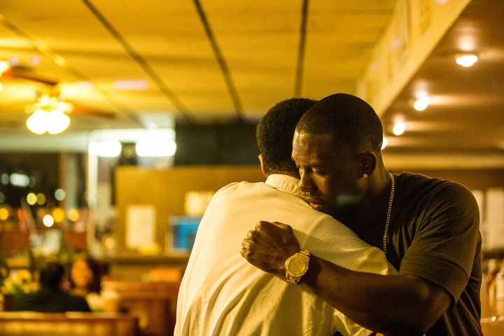 Szene aus dem Film „Moonlight“: Kevin und Chiron treffen sich als Erwachsene in einem Diner Szene aus dem Film „Moonlight“: Kevin und Chiron treffen sich als Erwachsene in einem Diner