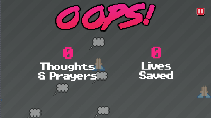 Ansicht aus dem Onlinegame „Thoughts and Prayers“ Ansicht aus dem Onlinegame „Thoughts and Prayers“