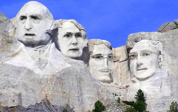 Am Mount Rushmore in South Dakota ehren die USA einige ihrer Präsidenten mit überlebensgroßen Skulpturen. Nicht zu erwarten, dass diese Ehre so bald auch Whistleblowern wie Edward Snowden und Chelsea Manning zuteil wird Am Mount Rushmore in South Dakota ehren die USA einige ihrer Präsidenten mit überlebensgroßen Skulpturen. Nicht zu erwarten, dass diese Ehre so bald auch Whistleblowern wie Edward Snowden und Chelsea Manning zuteil wird