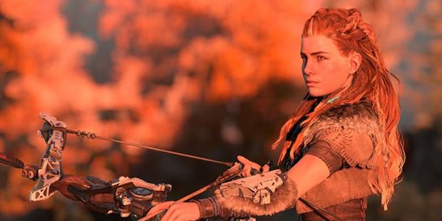 Nicht im Bild: die fiesen, riesigen Roboterarmeen, die Aloy, Protagonistin von „Horizon: Zero Dawn“ nur mit Pfeil und Bogen bekämpft Nicht im Bild: die fiesen, riesigen Roboterarmeen, die Aloy, Protagonistin von „Horizon: Zero Dawn“ nur mit Pfeil und Bogen bekämpft