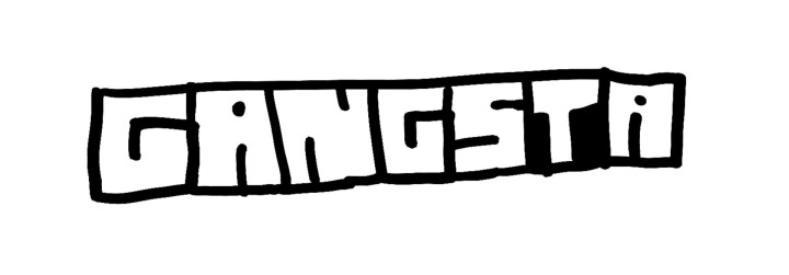 Rap-Stile Gangsta Schriftzug Gangsta