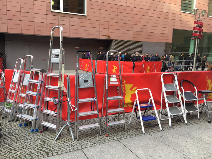 Leitern von Papparazzis bei der Berlinale