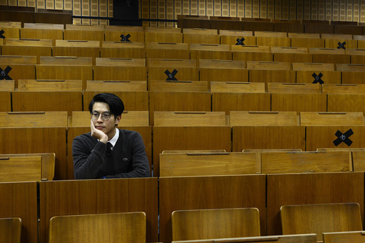 Ray Wong in der Uni in Göttingen Ray Wong in der Uni in Göttingen