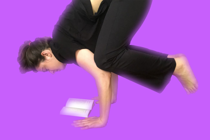 Die Autorin liest beim Yoga Die Autorin liest beim Yoga