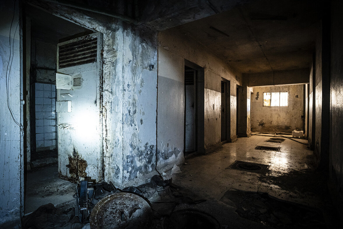 Einzelzellen im Keller des Sednaya-Gefängnisses Einzelzellen im Keller des Sednaya-Gefängnisses