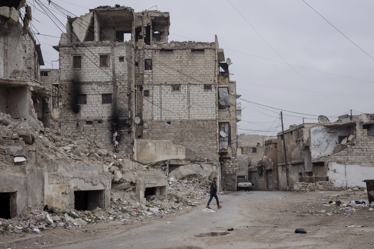 Zerstörte Häuser in Aleppo