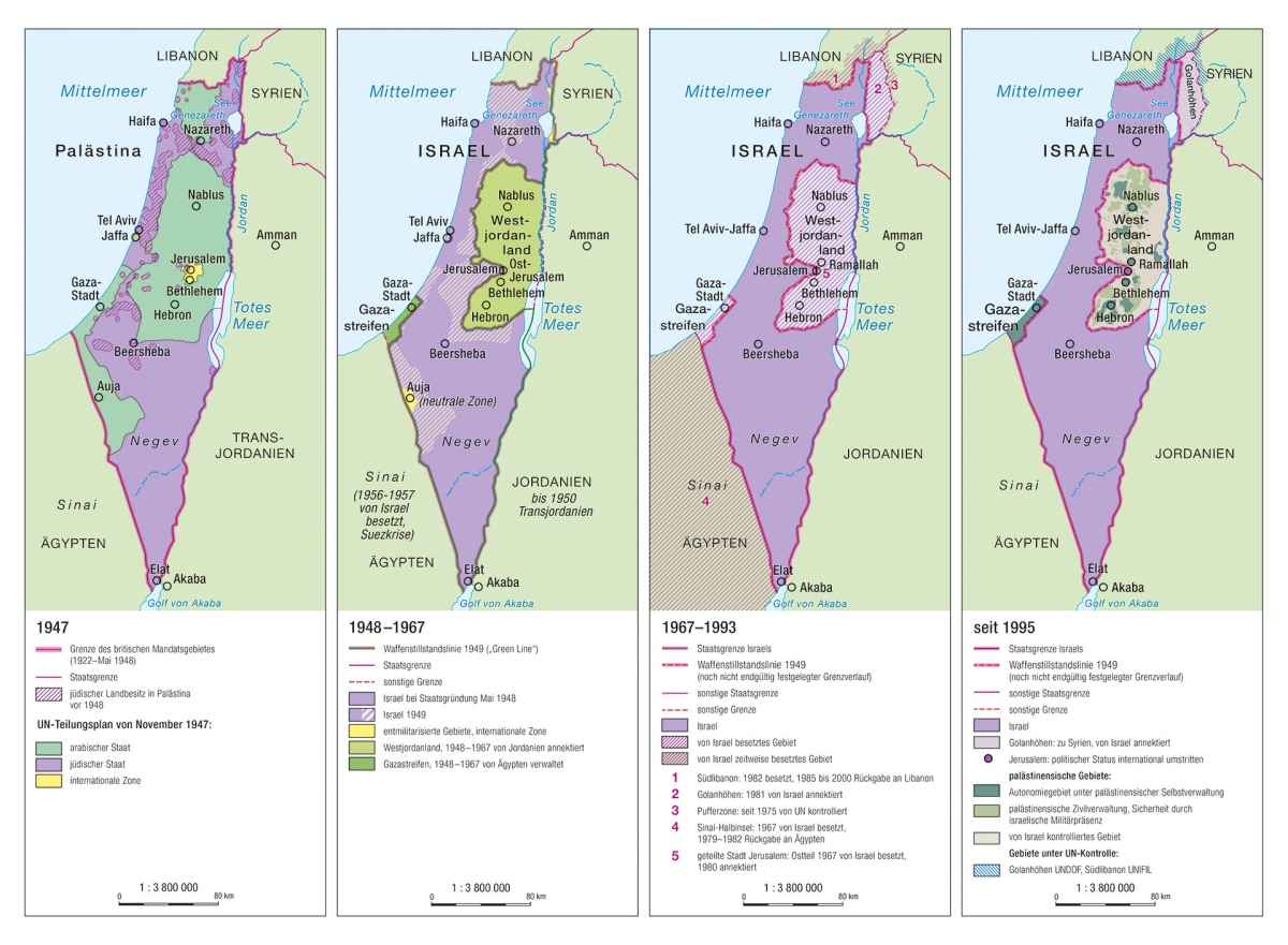 Israel - territoriale Entwicklung Israel - territoriale Entwicklung