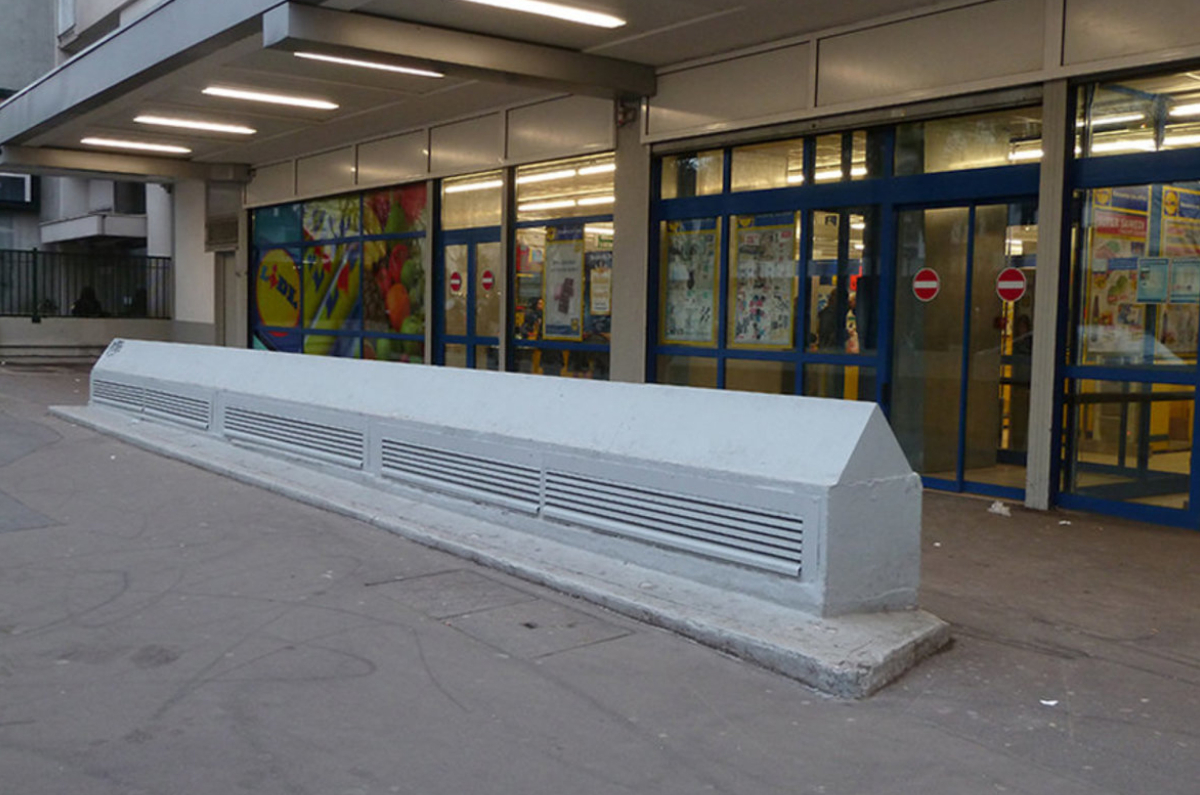 Defensive Architektur gegen Obdachlose
