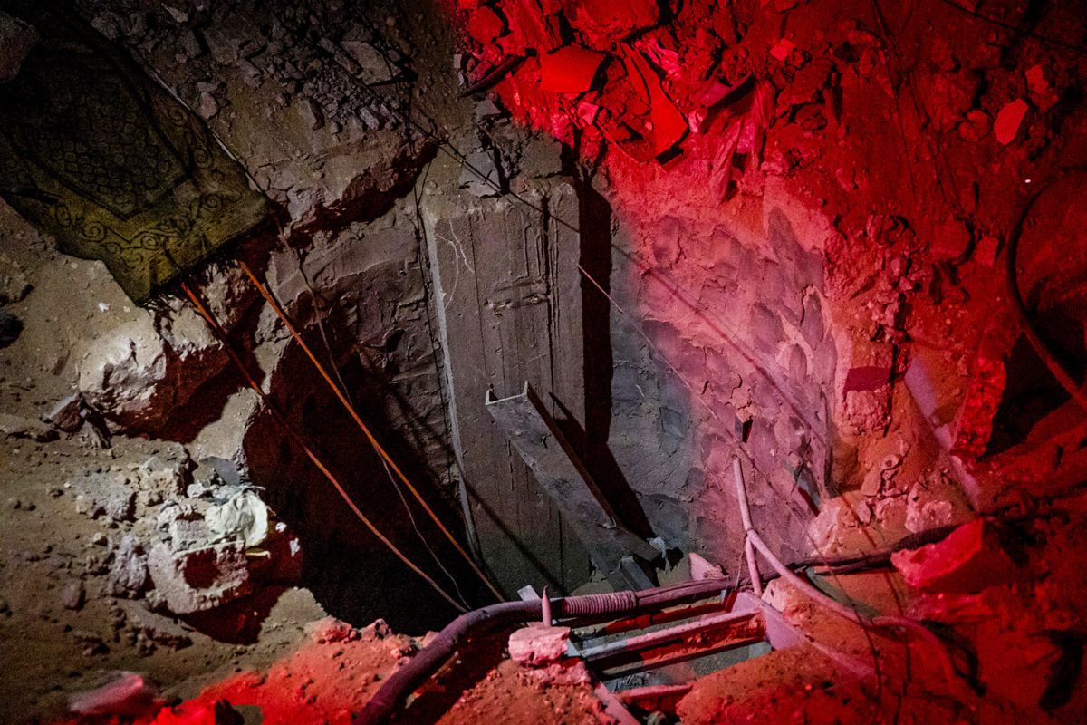 Special Forces der israelischen Armee entdecken Hamas Tunnel am Al-Shifa Krankenhaus, Gaza-City Special Forces der israelischen Armee entdecken Hamas Tunnel am Al-Shifa Krankenhaus, Gaza-City