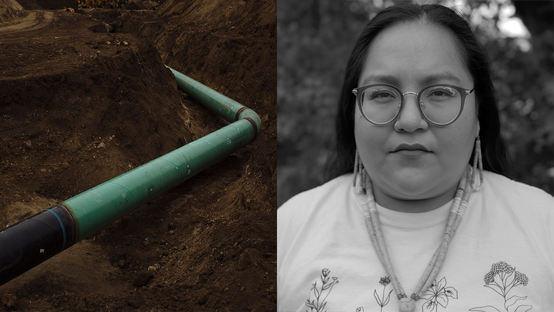 Dakota Access Pipeline in der Erde / Portrait Brenna Yellowthunder