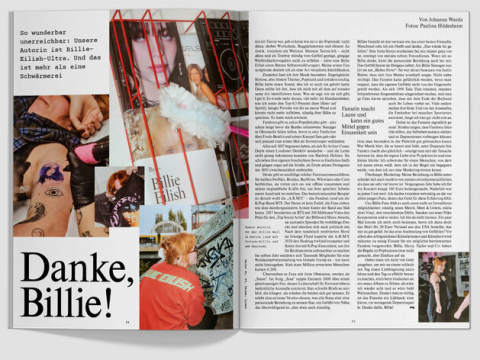 Doppelseite fluter Liebe: "Danke, Billie"