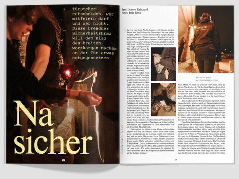 Doppelseite fluter Barrieren "Na sicher"