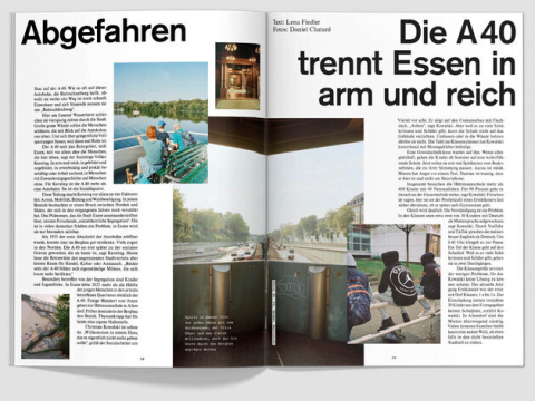 Doppelseite fluter Barrieren "Abgefahren"