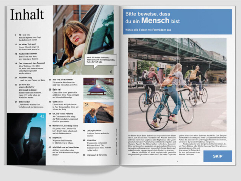 fluter 92 "Verkehr", Inhaltsverzeichnis