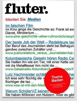 Fluter Heft Nr. 31 - Medien Heft-Cover