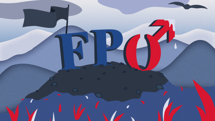 Illustration: FPÖ mit Gender-Symbol für Männer