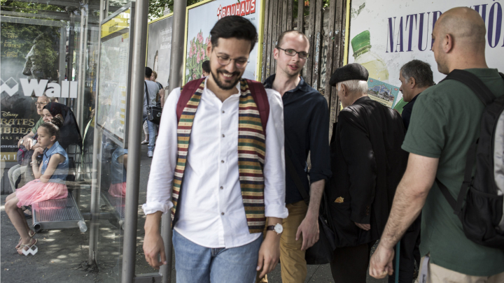 Armin Langer und Ozan Keskinkilic am Hermannplatz