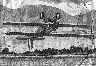 Banknotenmotiv aus Peru Flugzeug auf peruanischem Geldschein