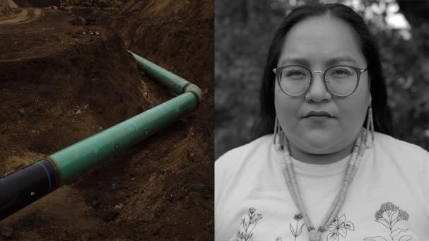 Dakota Access Pipeline in der Erde / Portrait Brenna Yellowthunder