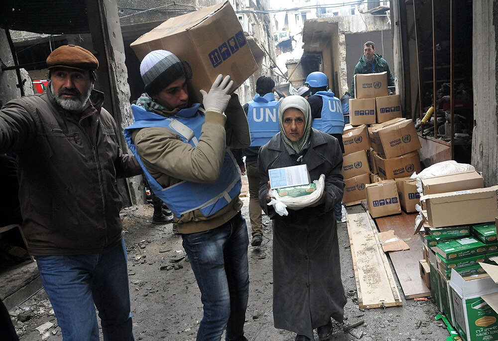 UN Hilfsgüter UN Hilfsgüter (Foto: picture alliance/dpa/Sana Handout)